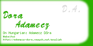 dora adamecz business card